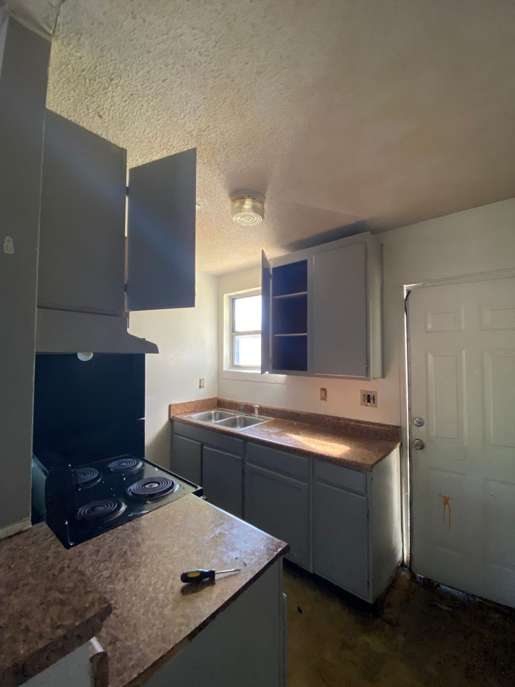 Kitchen cabinets refinished and painted