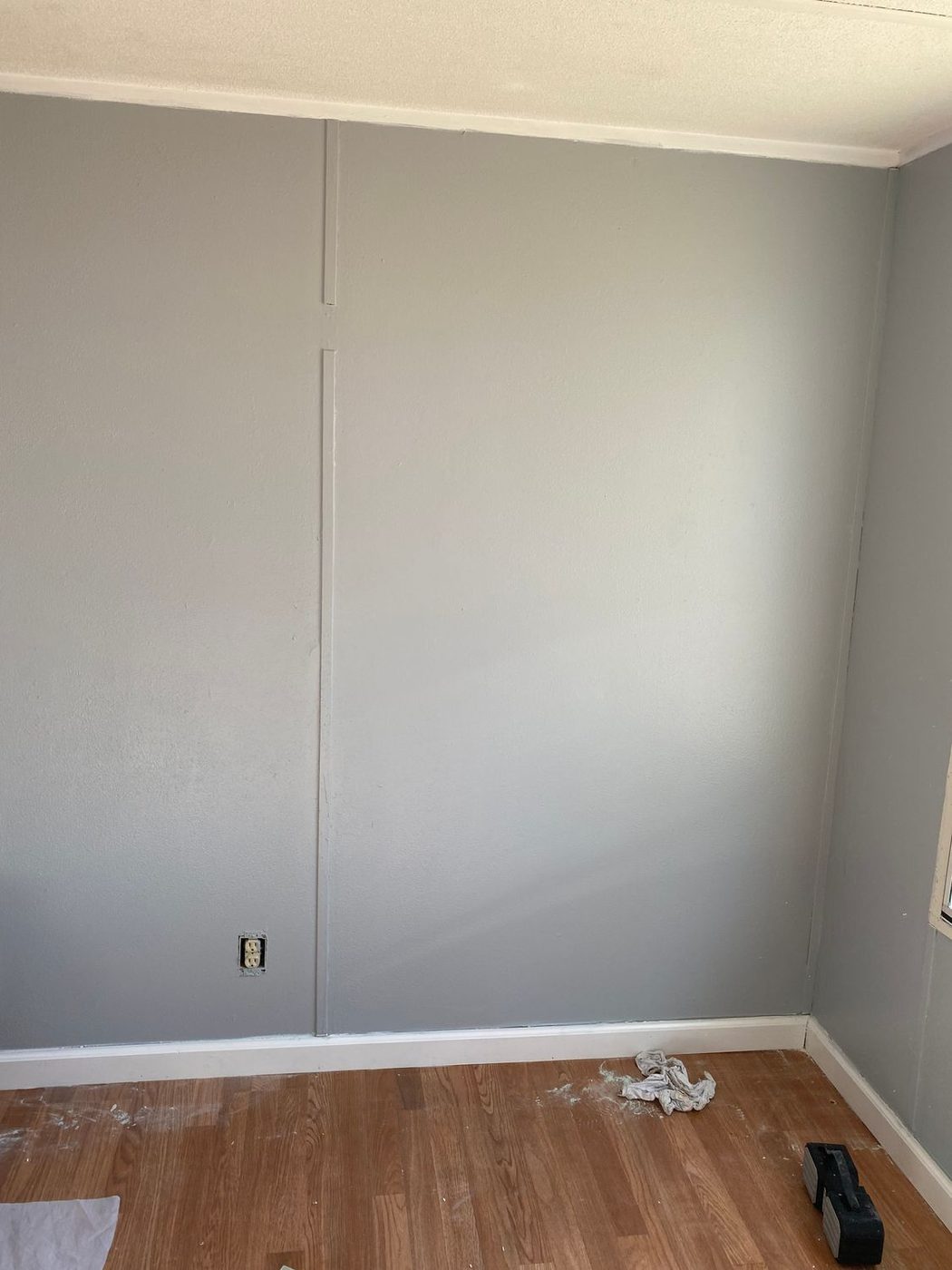 Interior wall after fresh paint
